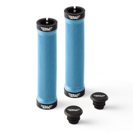 BW Chainline Grips – Dual Lock-On MTB Bike Handlebar Grips - Blue