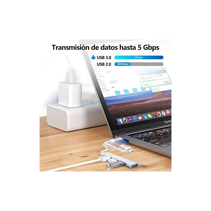 EMAGIE Hub USB C 3.0 6 en 1 Adaptador USB