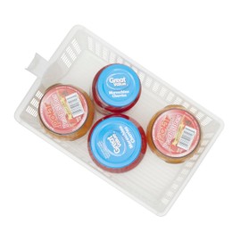 Plastic Storage Bin with Handle for Kitchen, Pantry, and Refrigerator Organization by Home Basics | Convenient Food Storage Organizer for Snacks, Food Items, Produce, and Pasta