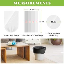 Teivio 4 Gallon 200 Counts Strong Trash Bags Garbage Bags, Bathroom Trash Can Bin Liners, Small Plastic Bags for Home Office Kitchen Kitchen (Black)
