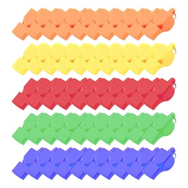Yuemsh 50 Pcs Non-Nuclear Professional Referee Whistle Fox Whistle Plastic Life-Saving Whistle Special for Game