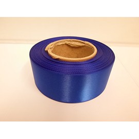 2 metres of 38mm Satin Ribbon Royal Blue Cobalt Blue Double Sided 38 mm 3.8cm