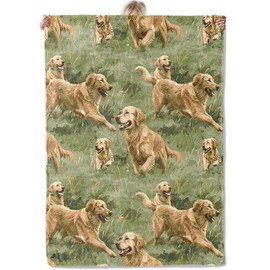 Aonimonis dorado Retriever - Manta de franela suave y cálida para recámara, viajes, sofá, decoración del hogar, 50 x 60 pulgadas