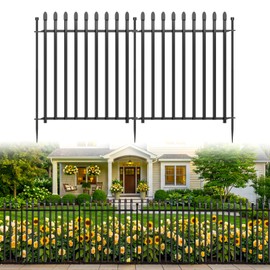 25 Panels No Dig Animal Barrier Fence – 17" H x 20.6 Ft L Rustproof Metal Garden Fence Border, Outdoor Dog & Rabbit Fence to Stop Digging Underneath, Small Pet Fencing for Yard, Lawn & Flower Beds