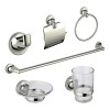 Juego Accesorios Baño 6 Piezas Acero Inoxidable Satinado Maxims