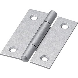 TRUSCO(トラスコ) スチール製厚口蝶番 シルバー塗装仕上げ 全長51mm (10個入) 888-51SV