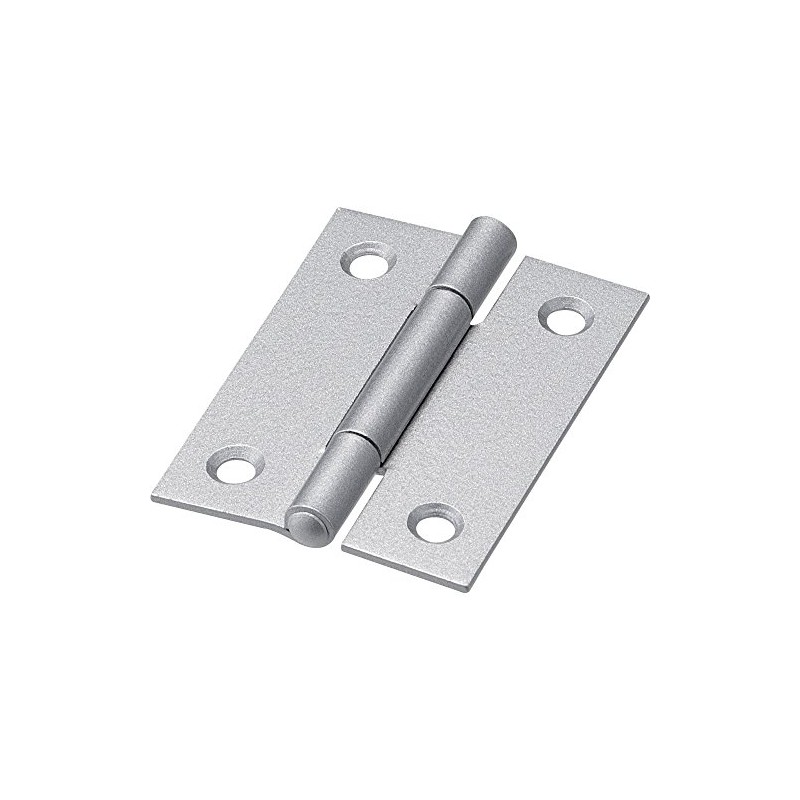 TRUSCO(トラスコ) スチール製厚口蝶番 シルバー塗装仕上げ 全長51mm (10個入) 888-51SV