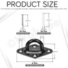 Wokape 4pcs M5 (2.3 Inch) Ceiling Hook 304 Stainless Steel