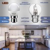 5X B22 BC Golf LED Bulbs 7W Cool White Daylight