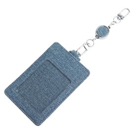 prendre PR-PASSCASE07-TA-AO Pass Case, With Reel Included, ID Card, Reel, Jeans, Commuting To Work, For Commuting To Work Or School (Blue/Vertical)