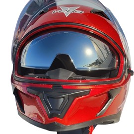 Vega Helmets Holeshot Motorcycle Helmet for Street Bikes Sports Bikes Motorbikes DOT ECE (Candy Red, X-Large)