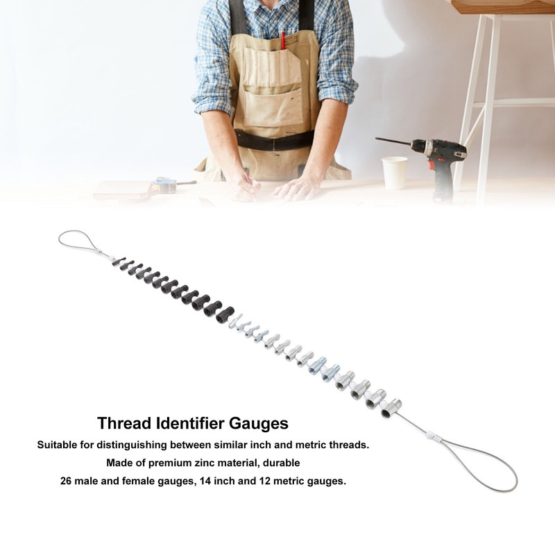 Nuts Screwbolts Thread Checker 26 Male Female Thread Identification Tool