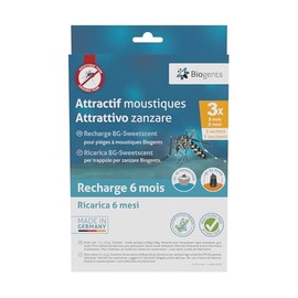Biogents BG-Sweetscent Mosquito Attractant, Pack of 3, for Attracting the Asian Tiger Mosquito & Dengue Mosquitaire Mosquitaire Mosquitaire Mosquito Trap, Compatible with Other Mosquito Traps,