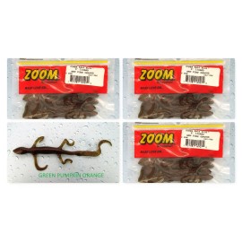 Zoom (3) Packs Zoom 6" Lizards Super Salt Plus Green Pumpkin Orange 002-306 Brand New