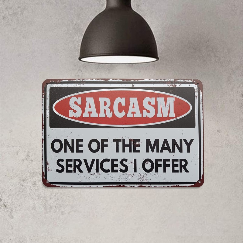 Funny Sarcastic Metal Tin Sign Wall Decor Man Cave Bar