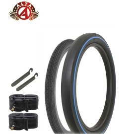 ALTA SCHWINN STINGRAY 20 X 1-3/4 S7 BRICK & 20 X 2.125 S2 BLUE LINE WIDE SLIK 6PC SET