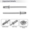 RATCHROLL 50 Pcs Open End Large Flange Blind Rivets 4mm