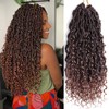 EFFGOCO 14 Inch Curl Goddess Faux Locs Crochet Hair for
