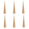 Pack of 6 Paper Mache Cones - Weighted Bottoms Cardboard