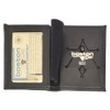 BOSTON LEATHER BOOK STYLE BADGE WALLET: 6 Point Star Cutout