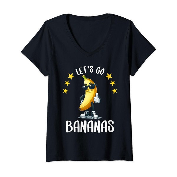 Womens Funny Bananas Shirt Cute Banana Gifts Funny Lets go