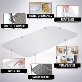 Gorilla Grip Heavy Duty PremiumÂ 30 x 14 InchÂ Wire Shelf Liners, Set of 5, Value Pack, Waterproof, Plastic Liner for Wired Metal Rack Shelving and Cabinets Shelves, Kitchen, Garage, Charcoal