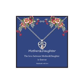 Mother Daughter Necklace Mother Daughter Heart Necklace Mothers Day Gifts From Daughter Mother Daughter Birthday Gift (A)