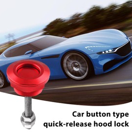 Hood Pins Kit for Car, Aluminum Quick Release Small Hood Lock for, Multifunctional Button Type Heat Resistant Automotive Accessories Hood Latches for Marine, Hoods, Furniture