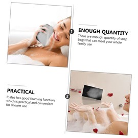 Healeved 4pcs Nylon Soap Saver Bag Exfoliating Soap Pouch for Travel Shower Holder for Bathing Foaming Mesh Bag Bar Family