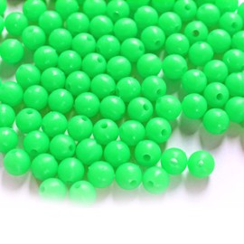 Supezturdi 10mm Glow in The Dark Fishing Beads for Catfish Bait Rigs Punch Baits Round Lure Rigging Beads Saltwater 100 pcs