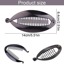 Banana Clip, 4 Pieces Vintage Fishtail Hair Clip, French Banana Clip, Ponytail Holder, Banana Clips Hair Clips