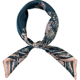 FONYVE 100% Mulberry Silk Scarf for Hair - 27" Square Head Scarf for Women - Lightweight Neck Scarf with Gift Packed