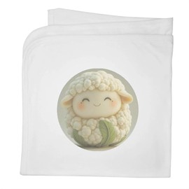Azeeda 'Cute Cauliflower Sheep' Cotton Baby Blanket/Shawl (BY00040141)