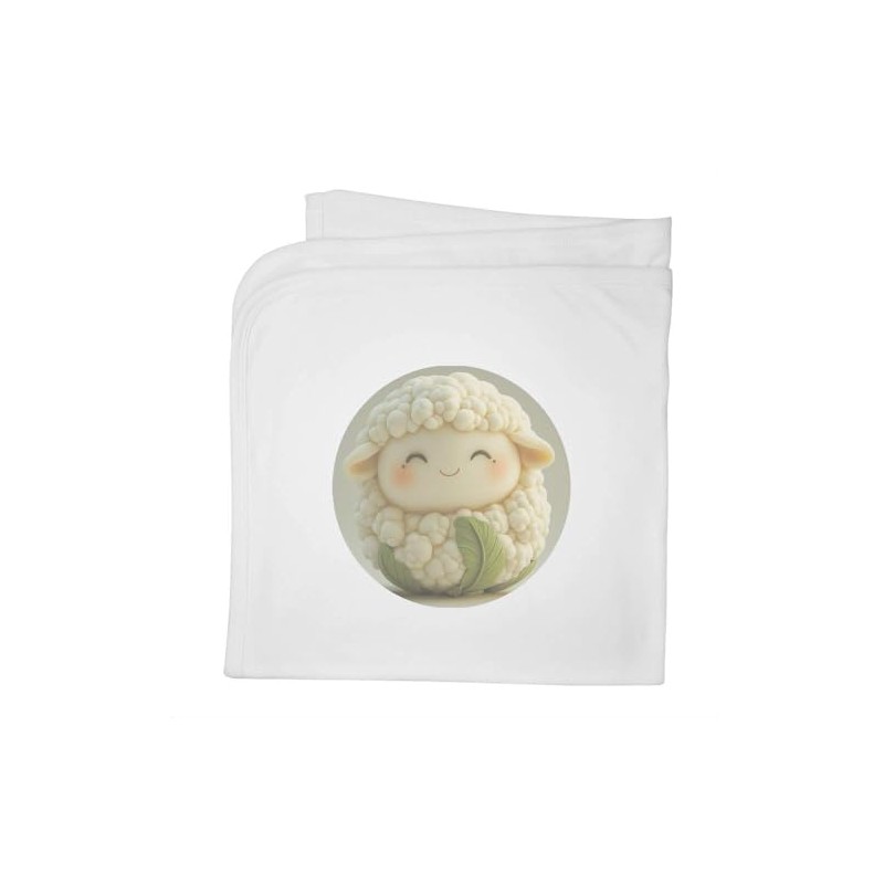 Azeeda 'Cute Cauliflower Sheep' Cotton Baby Blanket/Shawl (BY00040141)