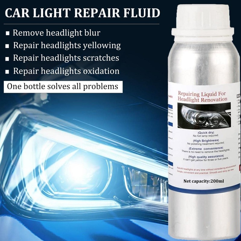 200ML Car Headlight Restoration Fluid,Car Headlight Polishing Repair Fluid to