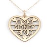 AJ's Collection Sterling Silver Fancy Heart Initial and Name Necklace.
