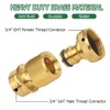 Hooshing Garden Hose Quick Connectors Solid Brass 3/4" GHT Male