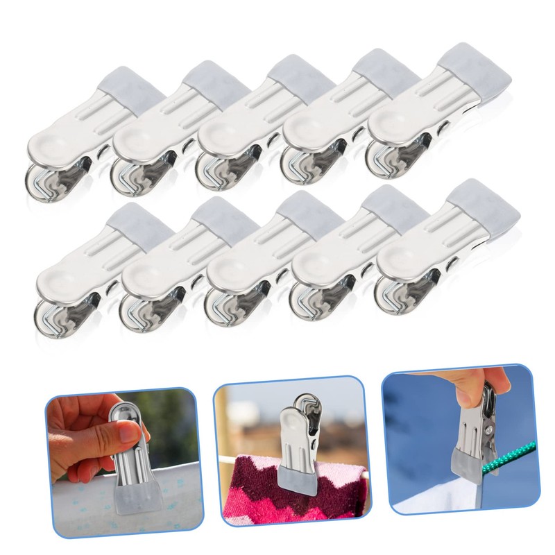 ORFOFE 30pcs Multi-Function Metal Clips Stainless Steel Swimming Pool Cover