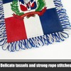 TOPFLAGS Dominican Flag 4 X 6 Inch Fringe Dominican Republic