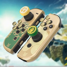 Switch Button Caps, Switch OLED Thumb Grip Caps and Switch Dpad Caps - Yellow Green
