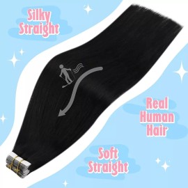 sunny hair Extensiones De Cabello Humano 22in #1b (off Negro) 50gr