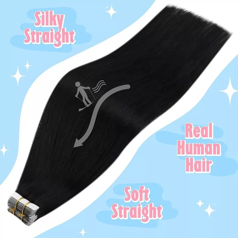 sunny hair Extensiones De Cabello Humano 22in #1b (off Negro)