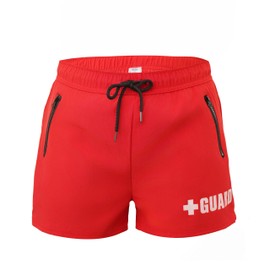 BLARIX Guard Volley Swim Trunks Short Length Large Red