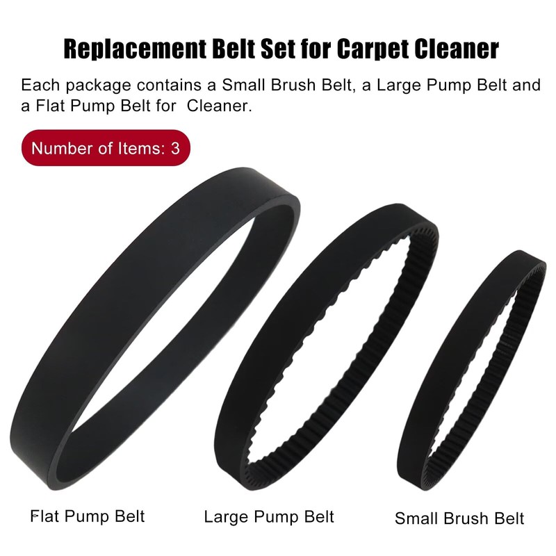 Replacement Belt Set for Bissell ProHeat 2X Revolution Pet Pro