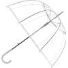 Unibos DOME SEE THRU WEDDING UMBRELLA CLEAR WITH WHITE HANDLE