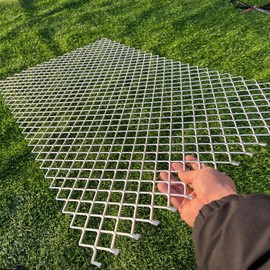 FengYoo 40"X20" 12 Gauge Rhombus Hole 1X1.3" Aluminum Expanded Metal |Expanded Aluminum Sheet for Building Decorative Metal Sheet|Metal Screen Door Protector Perforated Aluminum