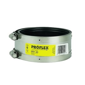 Fernco PROFLEX P3001-43 Shielded Pipe Coupling for Cast Iron, Plastic, or Steel to Copper Plumbing Connections