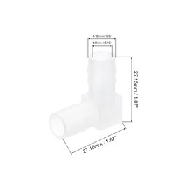 sourcing map 3/8" 90 Degree Elbow Hose Barb, 6pcs L-Shaped Aquarium Air Valve Connector Tubing for Fish Tank Pond Air Line