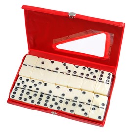 Lotsdonxia Double Six Dominoes Set – Traditional 28-Piece Dominoes with Red Box, Retro Design for Kids & Adults Board Games and Festival Parties