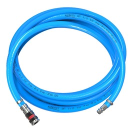 AUPROTEC Compressed Air Hose Set 8 mm Diameter Inner 1 m PVC Hose I with S2000 Safety Coupling for Compressed Air Compressor I AUPROTEC Compressor Hose Highly Flexible